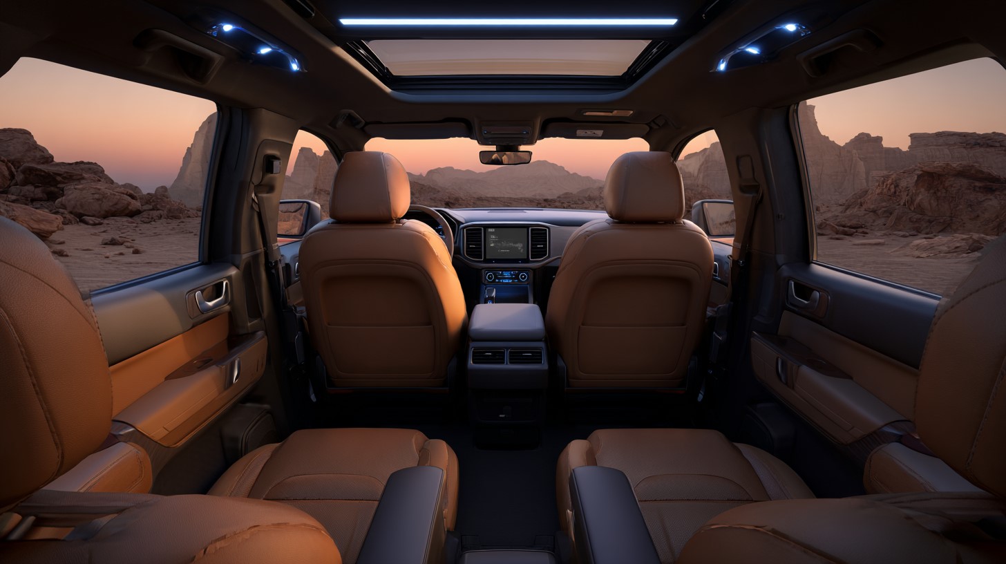 Intérieur du Ford Everest 2025 à Djibouti