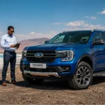 Prix Ford neuf à Djibouti 2026 — Ford Ranger Wildtrak au bord du Lac Assal avec professionnel djiboutien