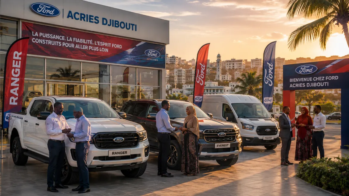 Promotions Ford Djibouti 2026 — offres spéciales sur la gamme Ford Ranger, Everest et Transit chez le concessionnaire officiel Ford Djibouti