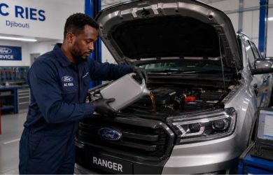 Technicien AC Ries effectuant vidange Ford prix Djibouti