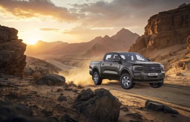 Ford Ranger 2025 sur une piste rocheuse à Djibouti