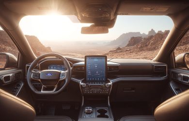 Ford SYNC 4 dans un tableau de bord à Djibouti